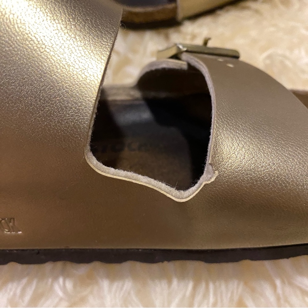 Birkenstock Metallic Gold arizona two strap Sandals 36/6 - Picture 6 of 7